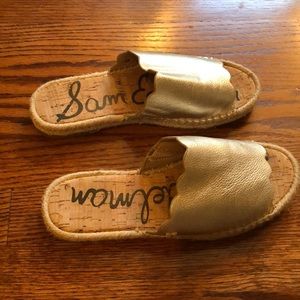 Sam Edelman gold flat sandal